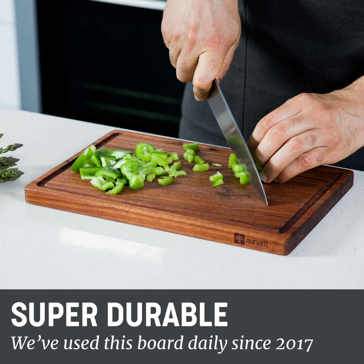 durable walnut cutting board for vegetables