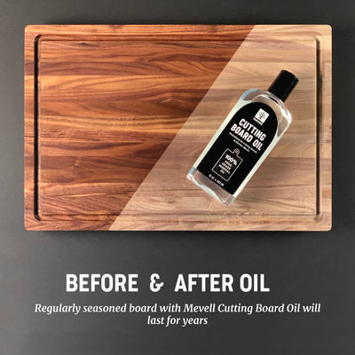 before and after cutting board oil